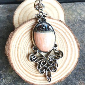 Natural English Barite .925 Pendant Statement Piece Exotic Gemstone British